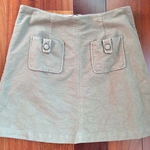 Boden Womens 10 USA Khaki A-line Skirt Cotton